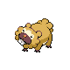 Bidoof shiny front-facing sprite from Pokémon SoulSilver