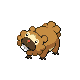 Bidoof front-facing sprite from Pokémon Platinum