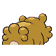 Bidoof shiny back-facing sprite from Pokémon Platinum