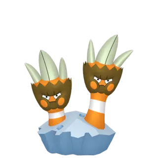 Binacle front-facing sprite from Pokémon Y