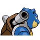 Blastoise back-facing sprite from Pokémon Pearl