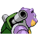 Blastoise shiny back-facing sprite from Pokémon Pearl