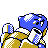 Blastoise back-facing sprite from Pokémon Gold