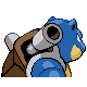 Blastoise back-facing sprite from Pokémon Platinum