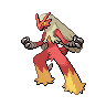 Blaziken front-facing sprite from Pokémon White
