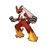 Blaziken shiny front-facing sprite from Pokémon White