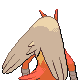 Blaziken back-facing sprite from Pokémon Diamond