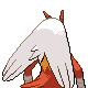 Blaziken shiny back-facing sprite from Pokémon Diamond