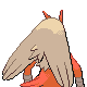 Blaziken back-facing sprite from Pokémon HeartGold