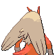 Blaziken back-facing sprite from Pokémon Platinum