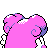 Blissey shiny back-facing sprite from Pokémon Crystal