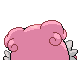 Blissey back-facing sprite from Pokémon SoulSilver