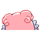 Blissey shiny back-facing sprite from Pokémon SoulSilver