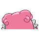 Blissey back-facing sprite from Pokémon Platinum