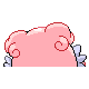 Blissey shiny back-facing sprite from Pokémon Platinum