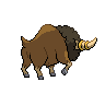 Bouffalant back-facing sprite from Pokémon White 2
