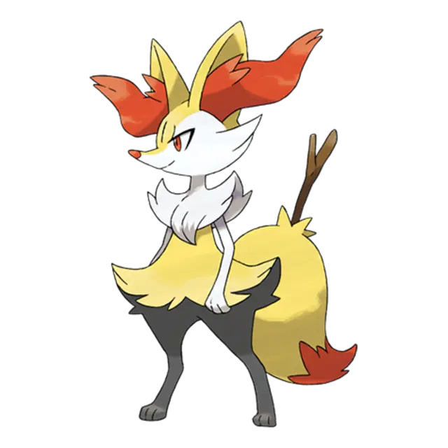 Braixen, the Fox Pokémon — Fire-type Pokémon official artwork