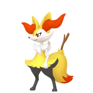 Braixen front-facing sprite from Pokémon Violet