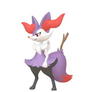Braixen shiny front-facing sprite from Pokémon Violet