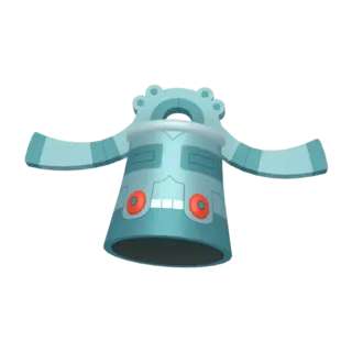 Bronzong front-facing sprite from Pokémon Violet