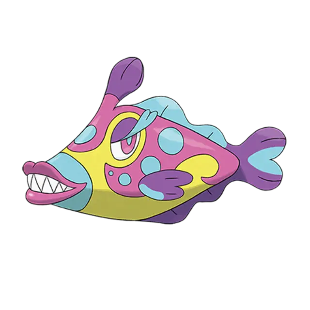 Bruxish, the Gnash Teeth Pokémon — Water/Psychic-type Pokémon official artwork