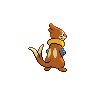 Buizel back-facing sprite from Pokémon White 2