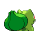Bulbasaur shiny back-facing sprite from Pokémon Pearl