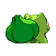 Bulbasaur shiny back-facing sprite from Pokémon SoulSilver