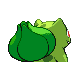 Bulbasaur shiny back-facing sprite from Pokémon Platinum