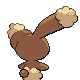 Buneary back-facing sprite from Pokémon Pearl