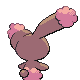 Buneary shiny back-facing sprite from Pokémon Pearl