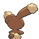 Buneary back-facing sprite from Pokémon SoulSilver