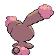Buneary shiny back-facing sprite from Pokémon SoulSilver