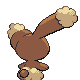Buneary back-facing sprite from Pokémon Platinum
