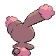 Buneary shiny back-facing sprite from Pokémon Platinum