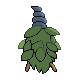 Burmy shiny back-facing sprite from Pokémon Pearl