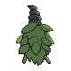 Burmy back-facing sprite from Pokémon HeartGold
