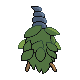 Burmy shiny back-facing sprite from Pokémon HeartGold