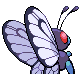 Butterfree back-facing sprite from Pokémon Diamond
