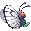Butterfree back-facing sprite from Pokémon FireRed