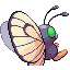 Butterfree shiny back-facing sprite from Pokémon FireRed