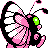 Butterfree shiny back-facing sprite from Pokémon Silver