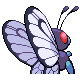Butterfree back-facing sprite from Pokémon SoulSilver