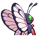 Butterfree shiny back-facing sprite from Pokémon SoulSilver