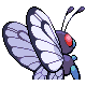 Butterfree back-facing sprite from Pokémon Platinum