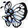 Butterfree front-facing sprite from Pokémon Red