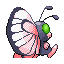 Butterfree shiny back-facing sprite from Pokémon Sapphire