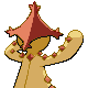 Cacturne shiny back-facing sprite from Pokémon Pearl