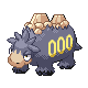 Camerupt shiny front-facing sprite from Pokémon Pearl