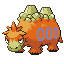 Camerupt front-facing sprite from Pokémon Emerald